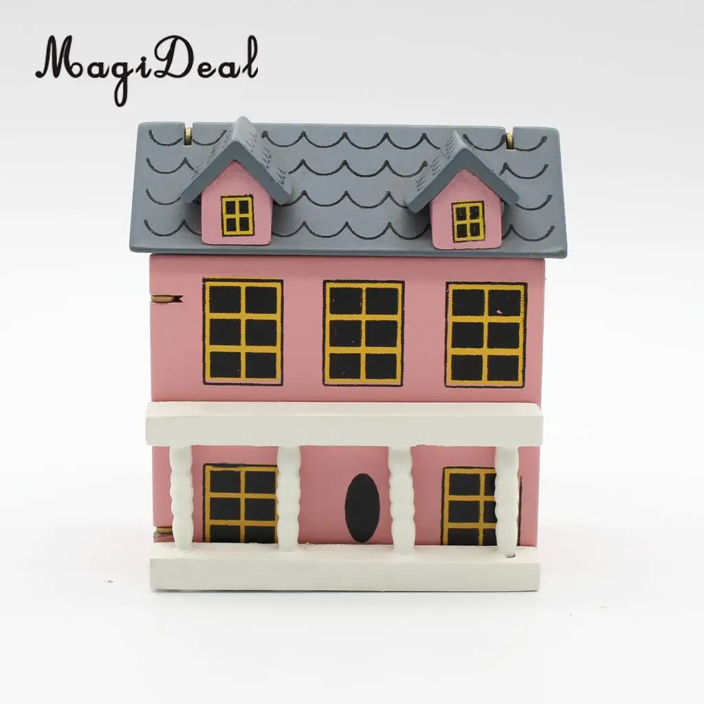 MagiDeal 1/12 масштаб мини кукольный домик миниатюрные Villla деревянный Модель для