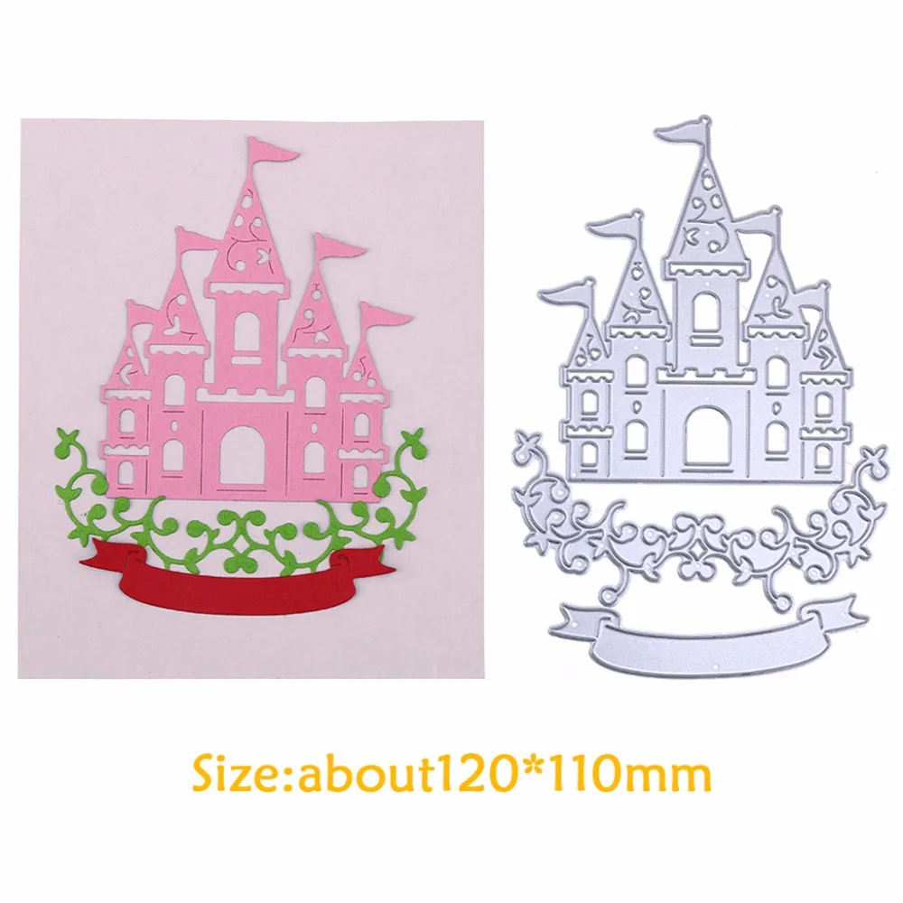 

1Pc Castle Metal Cutting Dies Stencil DIY Scrapbooking Embossing Paper Cards Decor Craft Dies