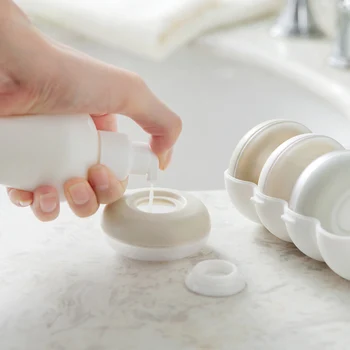 

Hot 4 Pcs/Set Silicone Shampoo Lotion Bottles Anti-leak Traveling Set Storage Box Cosmetic Sealed Jar wyt77