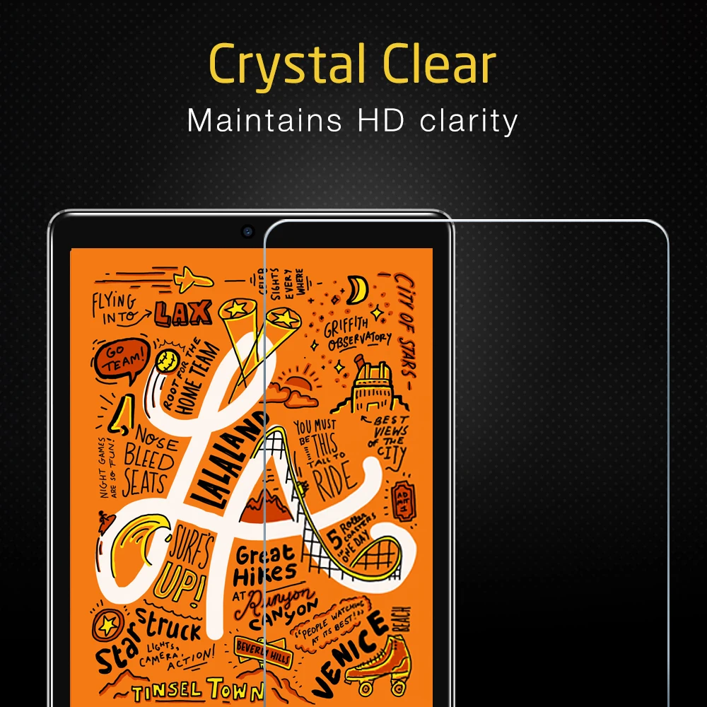 2 шт./лот ESR закаленное стекло для iPad Mini 5/iPad Mini 4 защита экрана твердость 9H HD прозрачная стеклянная пленка для iPad Mini 5