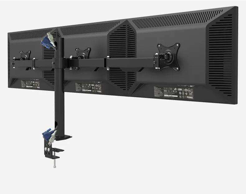 Heavy Duty Triple Screen LCD Computer Monitor Holder Desktop Brackets