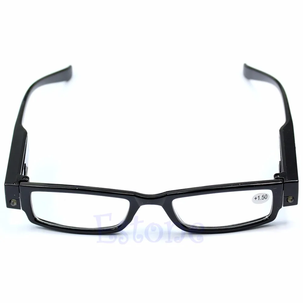

Classic Unisex Multi Strength LED Reading Glasses Eyeglass Spectacle Diopter Magnifier Light UP Eyewear Drop ship #
