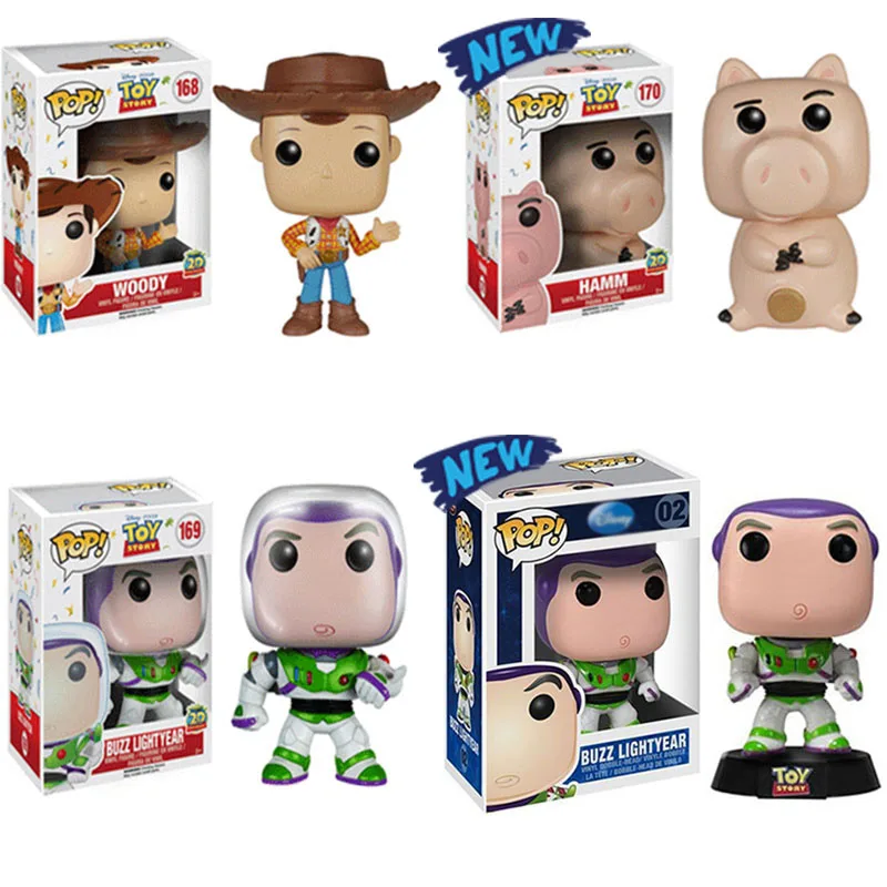 

Funko Pop Toy Story 4 Buzz Lightyear Woody and Hamm #170 Vinyl Figures Toy Story Action Figure Model Toys Gifts for Children