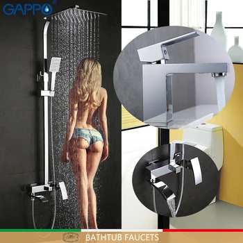 

GAPPO Bathtub Faucets set bronze bathtub faucet mixer tap water sink mixer waterfall wall shower head chrome Bathroom Shower
