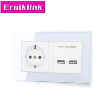 Free Shipping German Standard Power Socket, 147mm White/Black/Gold Glass Panel 2 port USB Socket 5V 2.1A Wall Power Socket Free Shipping German Standard Power Socket, 147mm White/Black/Gold Glass Panel 2 port USB Socket 5V 2.1A Wall Power Socket
