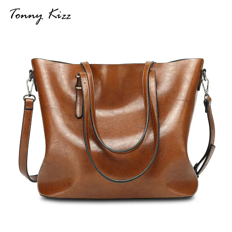 

Tonny Kizz simple women large handbag female shoulder bag PU leather casual tote bag high quality messen bags england style