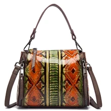 Натуральная кожа тисненая женская сумка с верхней ручкой сумка через плечо Роскошная Ретро квадратная сумка-мессенджер на плечо женская сумка-тоут кошелек