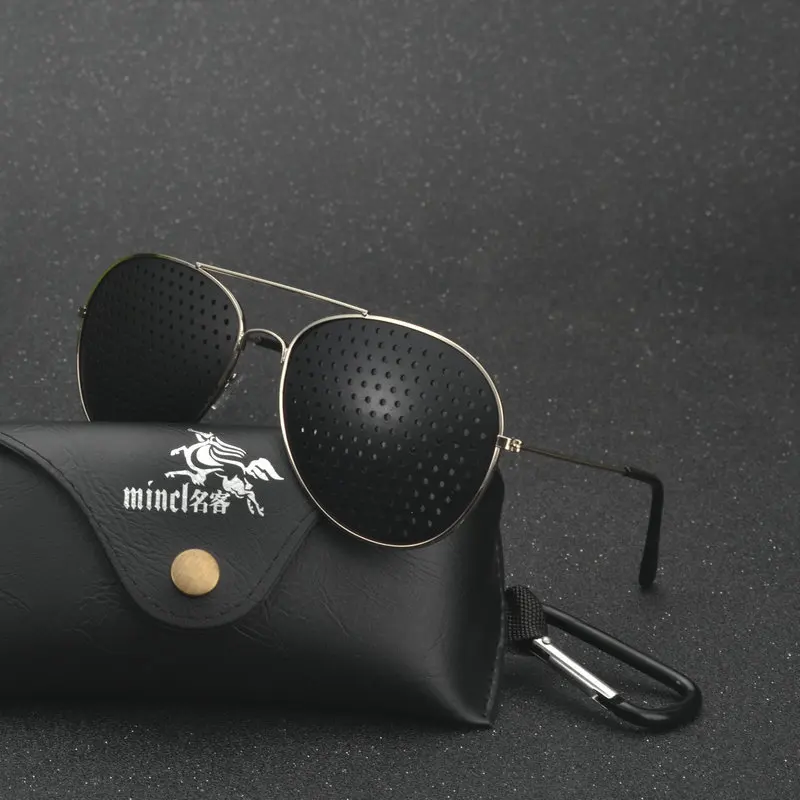 Fashion Retro Pinhole Sunglasses for Women Men Small Holes Eyeglasses