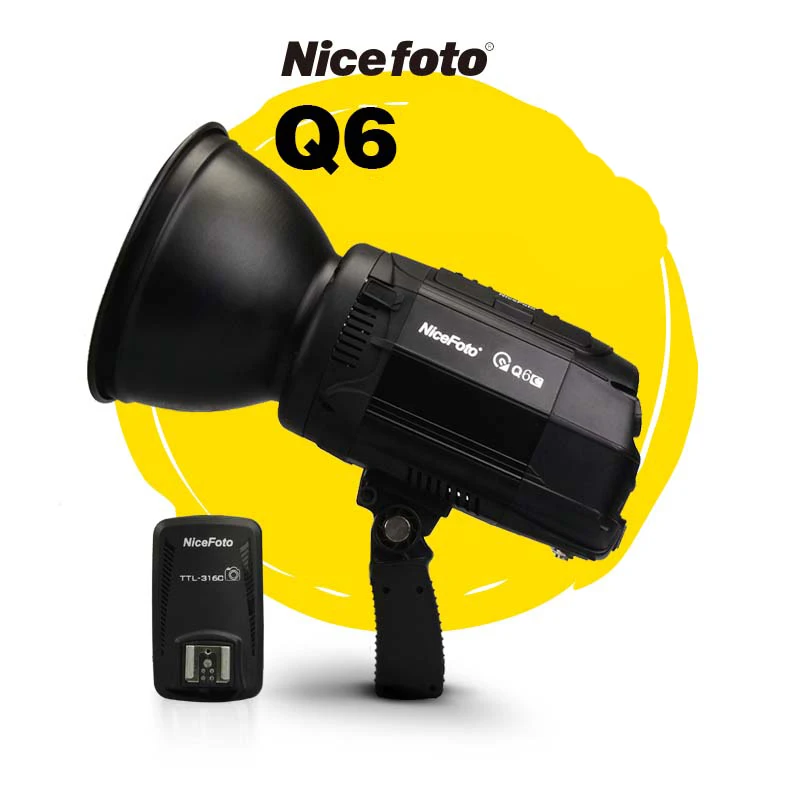 NiceFoto HS Q6C 600W HSS 1/8000S студийная вспышка для улицы высокоскоростная lite с