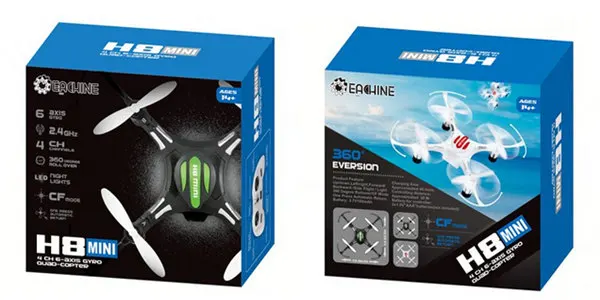 Лидер продаж Eachine H8 мини Безголовый режим 2,4G 4CH 6 оси 360 градусов вращение RC Quadcopter RTF р/у черный, белый цвет Пульт дистанционного управления Управление игрушка