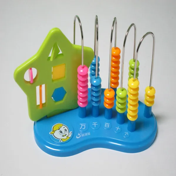 Educational toys counter children study beads abacus geometric patterns