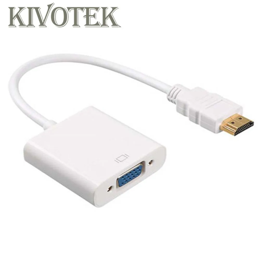 HDMI to VGA Video Converter Adapter Cable HDMI Male 2VGA Female Connector HD1080P Digital to Audio for HDTV Computer PCS Laptop HDMI to VGA Video Converter Adapter Cable HDMI Male 2VGA Female Connector HD1080P Digital to Audio for HDTV Computer PCS Laptop