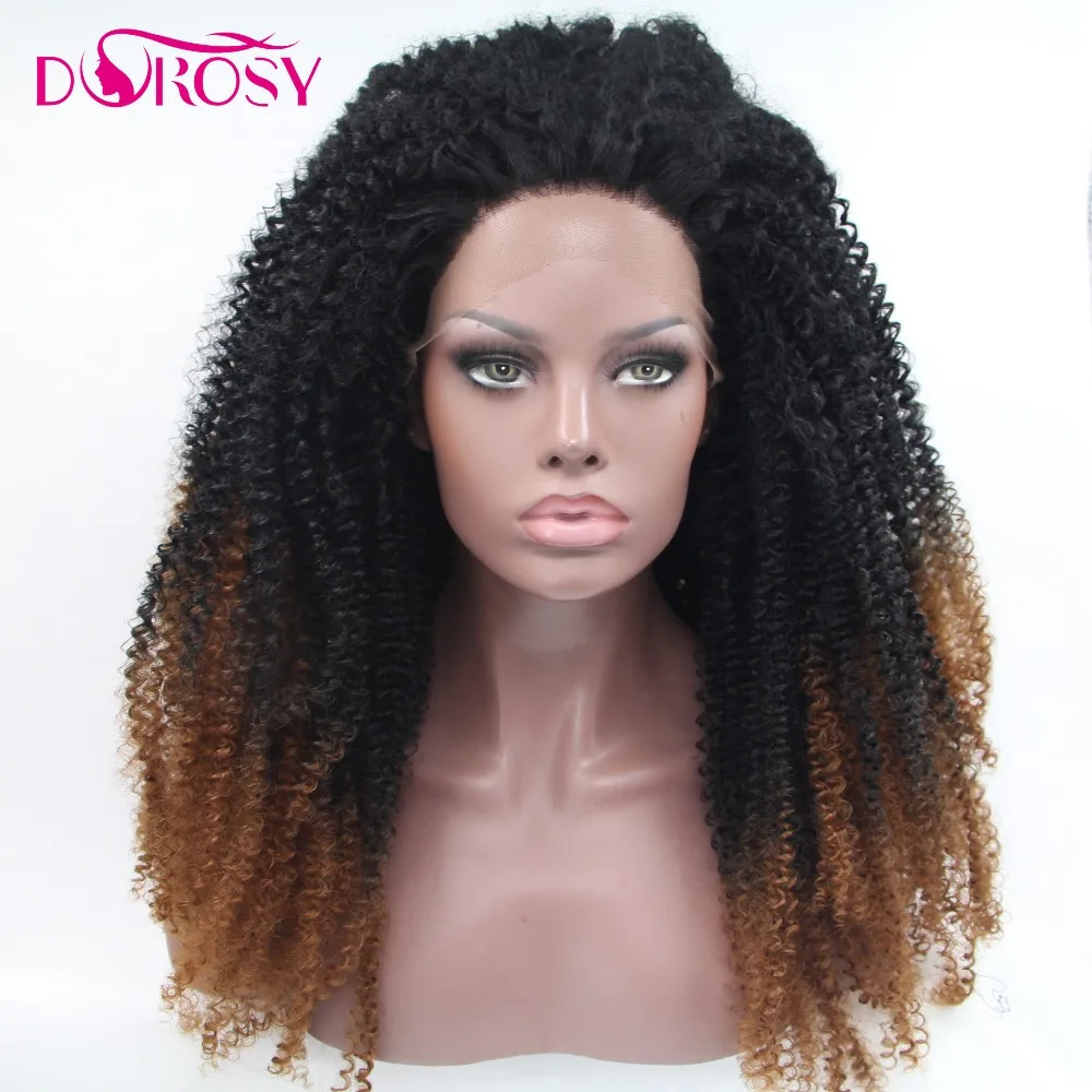 Dorosy Hair High Temperature Fiber Perruque Hair Short Black Ombre