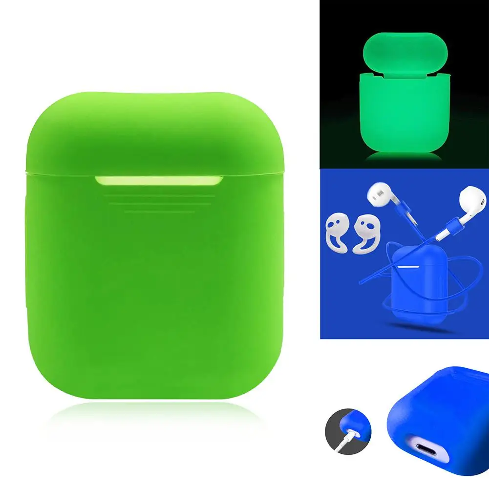

A Glow in Dark Soft Silicone Dustproof Protective Case Cover for Apple Airpods