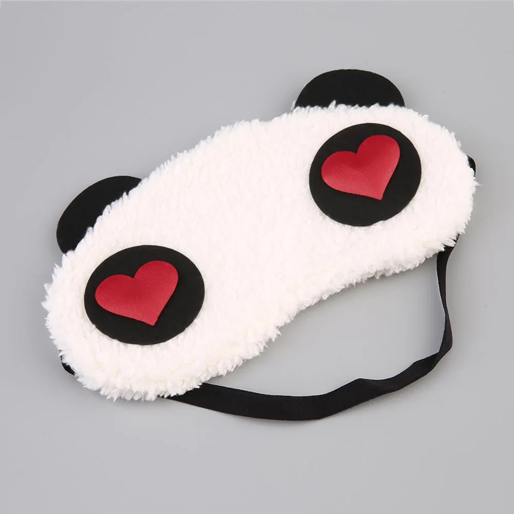 Ночная маска для лица на основе милой панды Забавный на глаза для сна маска-козырек для глаз оттенок покрытия глазную повязку Творческий Путешествия спокойного сна помощь вслепую - Цвет: Love