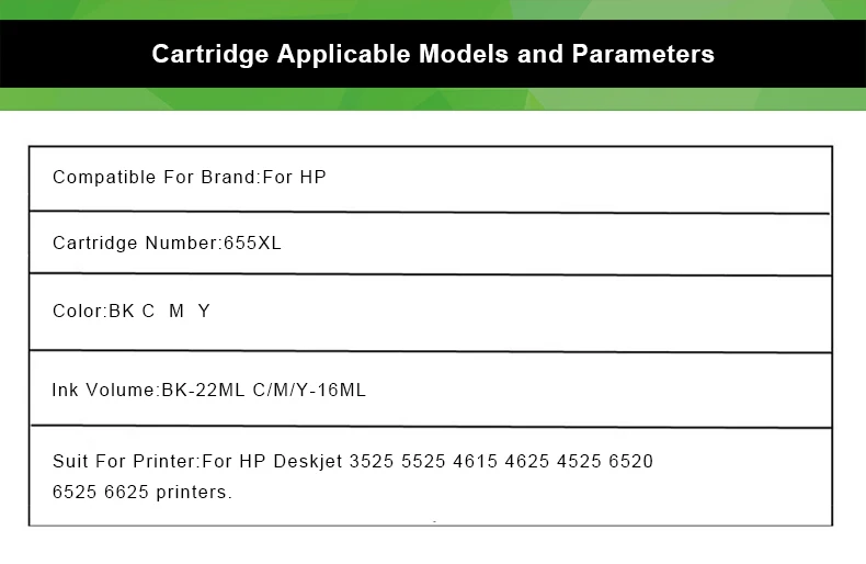 INKARENA совместимый картридж Замена для hp 655 XL для hp 655 CZ109AE для hp Deskjet 3525 5525 4615 4625 4525 6520 6525