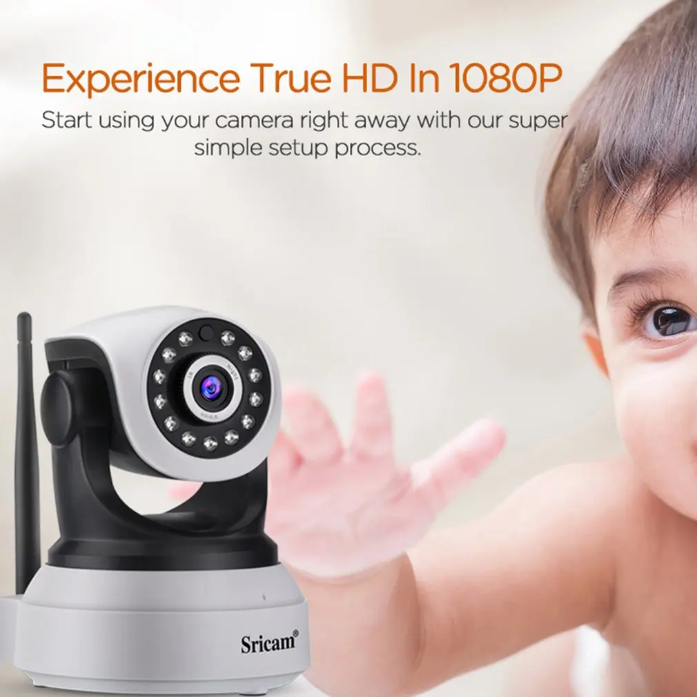1080P Sricam HD Беспроводная ip-камера безопасности Wifi двухсторонняя аудио IR-Cut ночное видение Аудио Сигнализация для внутреннего наблюдения детский монитор