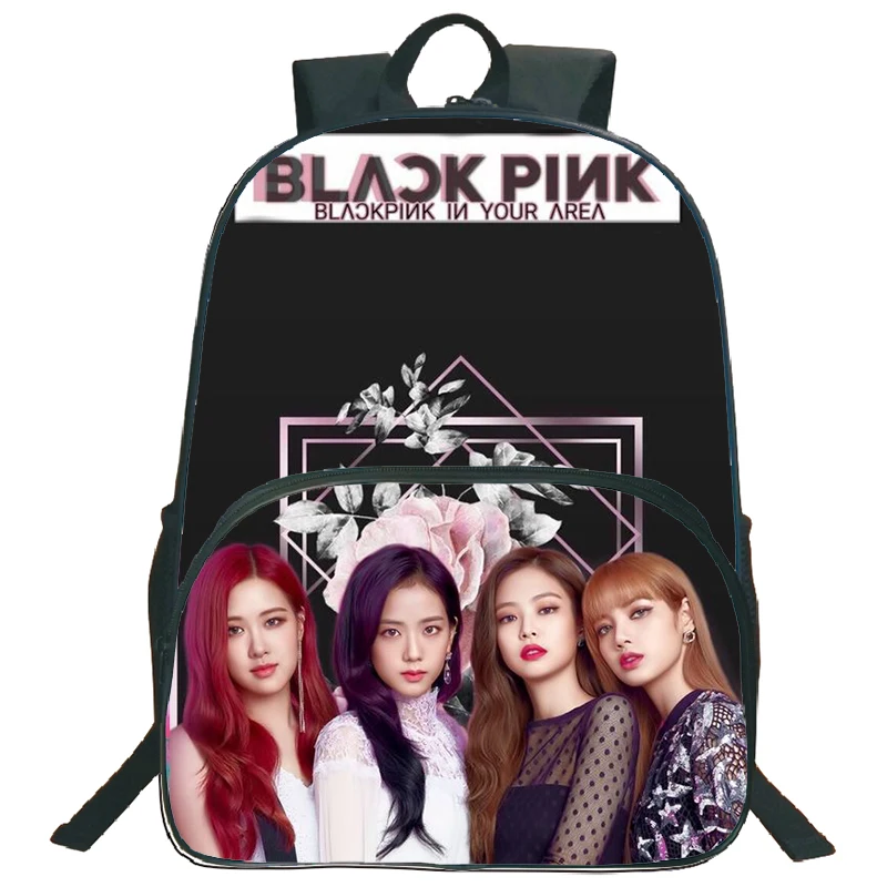 Горячая Распродажа, черно-розовые сумки Lisa, Jisoo подростковый рюкзак, Дженни, разноцветный узор, рюкзак, розовый, для детей, мальчиков, девочек, школьный рюкзак, Mochilas - Цвет: 9