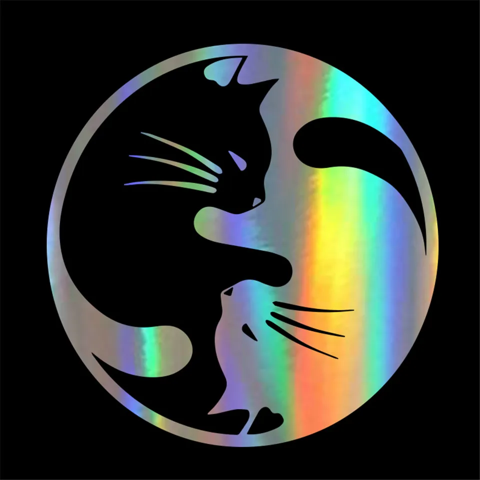 Yang Ying Cats Fashion Cartoon Car Sticker Window Decoration Personality Vinyl Decals Fashion Car Body Window Stickers 1515CM (5)