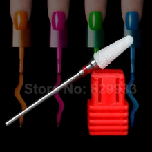 1 шт. конические сверла для ногтей тонкое зубчатое керамическое сверло для ногтей с цирконием для электрического маникюра Комплект для установки