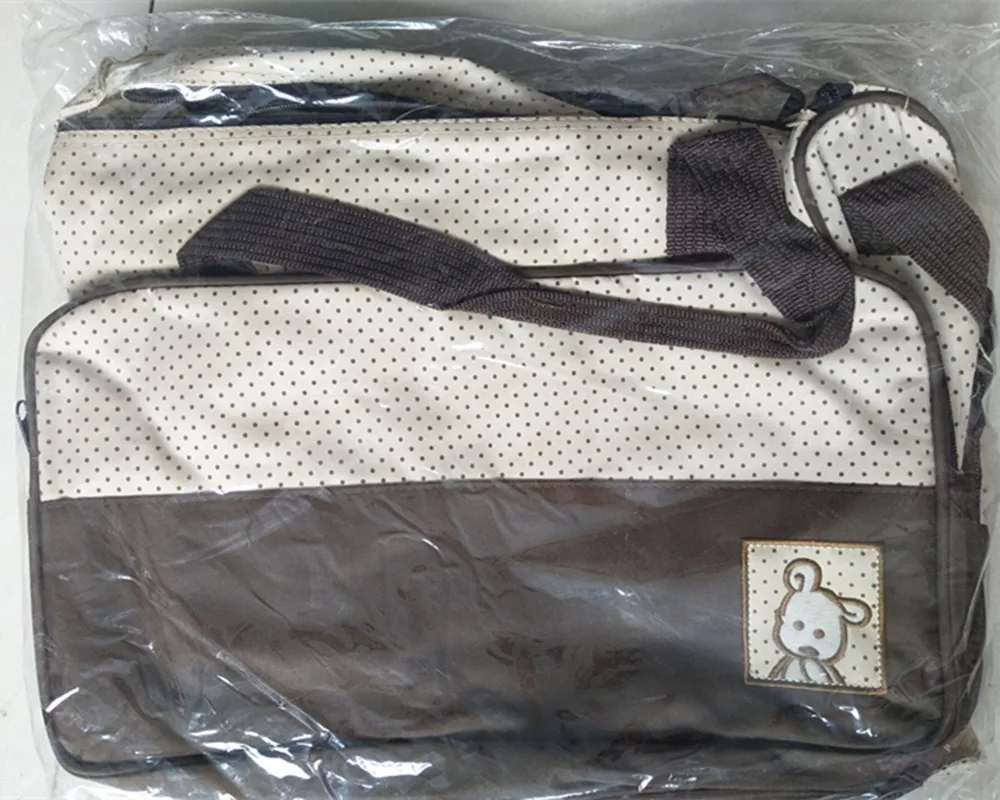 Maternity dress five-piece bag waterproof multi-function fashion large capacity diaper bag baby bag