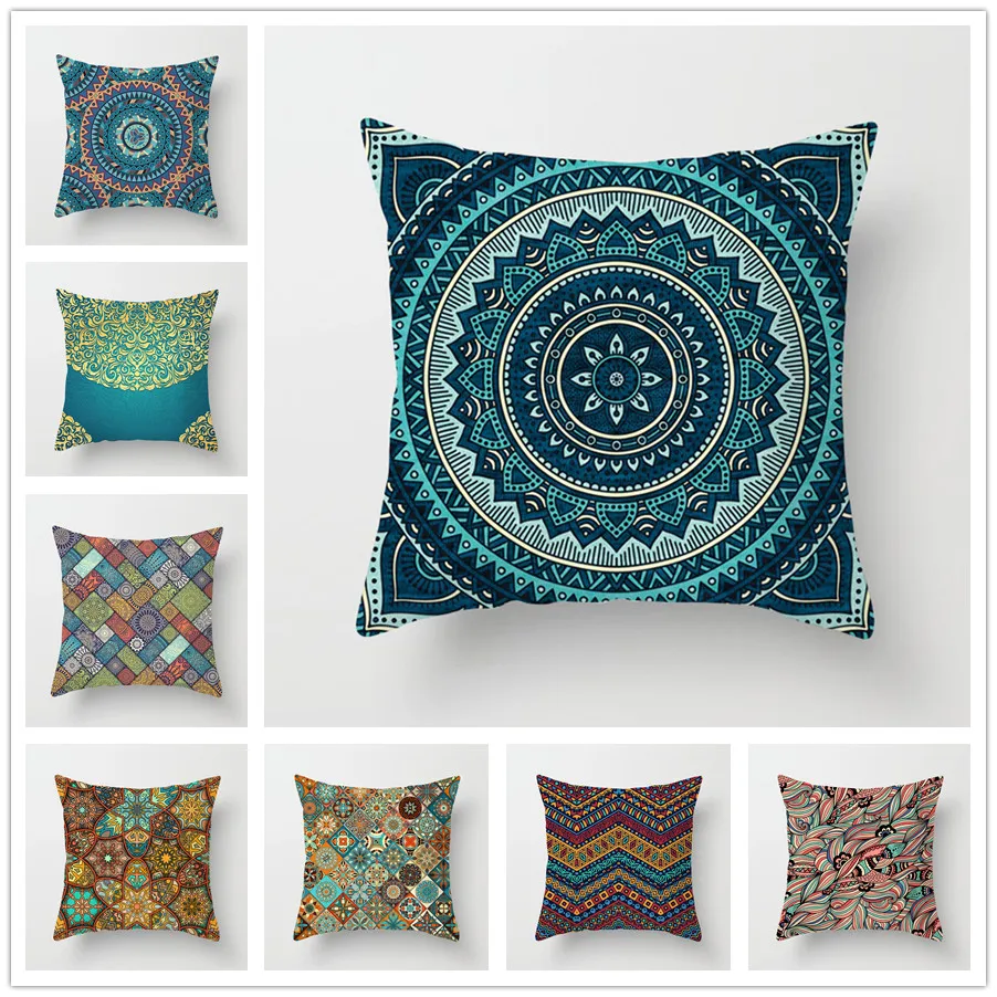 

45x45 Pillowcase Square Pillow Cover Cushion Case Toss Hidden Zipper Closure Pillows Pattern For Bedroom Living Room 005-1