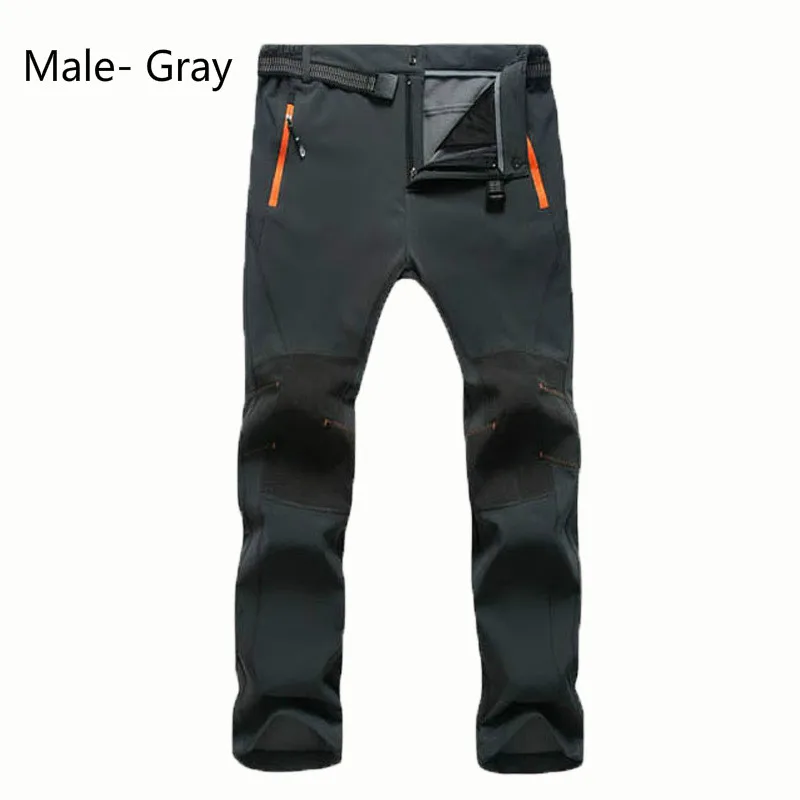 

New men's and women's fleece mountaineering pants outdoor sports windproof waterproof soft shell ski pants