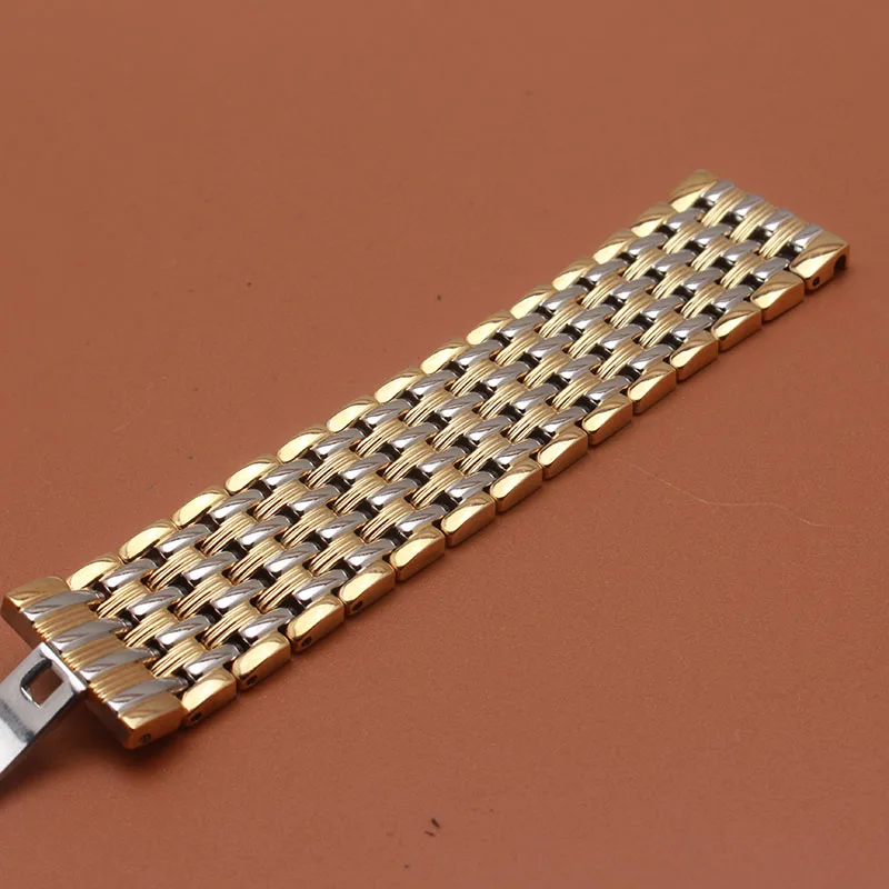 14mm 16mm 18 20 22mm Silver Two Tone Gold 316L Solid Stainless Steel Bracelet Watch Band Strap Belt fit quartz watches promotion 14mm 16mm 18 20 22mm Silver Two Tone Gold 316L Solid Stainless Steel Bracelet Watch Band Strap Belt fit quartz watches promotion