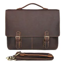 Мужской портфель из натуральной коровьей кожи, 17 дюймов, сумка для ноутбука 7090LR