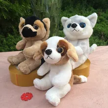 new arrival lovely dog soft plush toy 17cm sitting Shepherd husky beagle dog doll baby toy