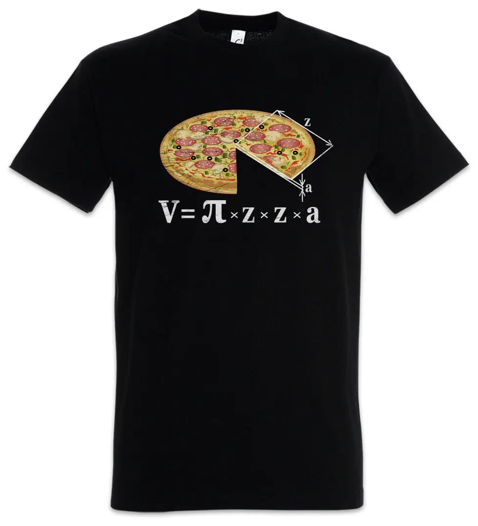 

2019 V = Pizza I T-Shirt Fun Geek Nerd Teacher Maths Professor Student Mathematics new Summer Men Summer Style Tee Shirts