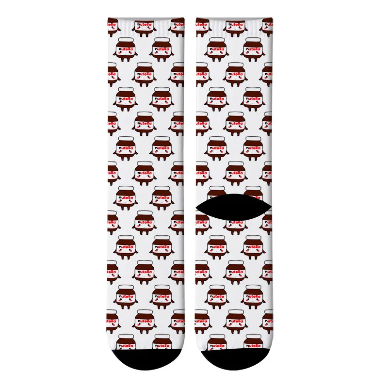 Новинка, мужские носки с объемным рисунком Nutella, забавные длинные носки Kawaii Nutella, уличные трендовые трубки, носки, мужские носки в стиле хип-хоп - Цвет: 3