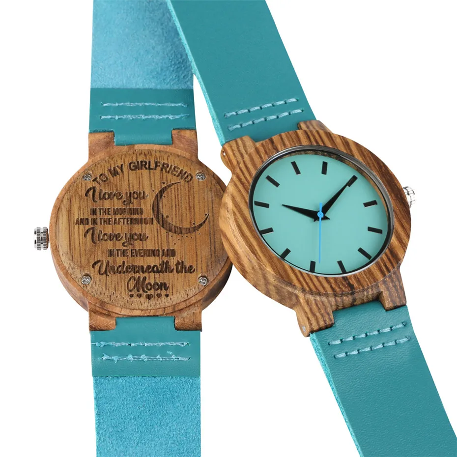 Новые синие женские часы, кварцевые часы из натуральной кожи, наручные часы для леди, reloj femenino, уникальные женские часы, подарки - Цвет: only watchGirlfriend