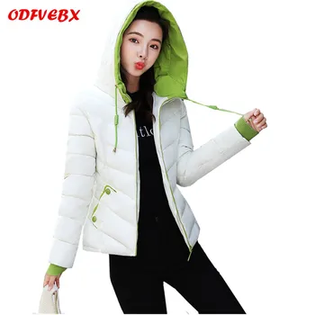 

Plus Size Down Cotton Jacket Female 2020 Autumn Winter slim Hooded Long sleeve Cotton Jacket Wild Warm Short Women Clothing Coat