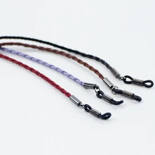 4 цвета красочные кожаные очки шейный ремешок веревка ремешок кожаный шнурок для очков Регулируемый конец держатель для очков Cuerda Gafas
