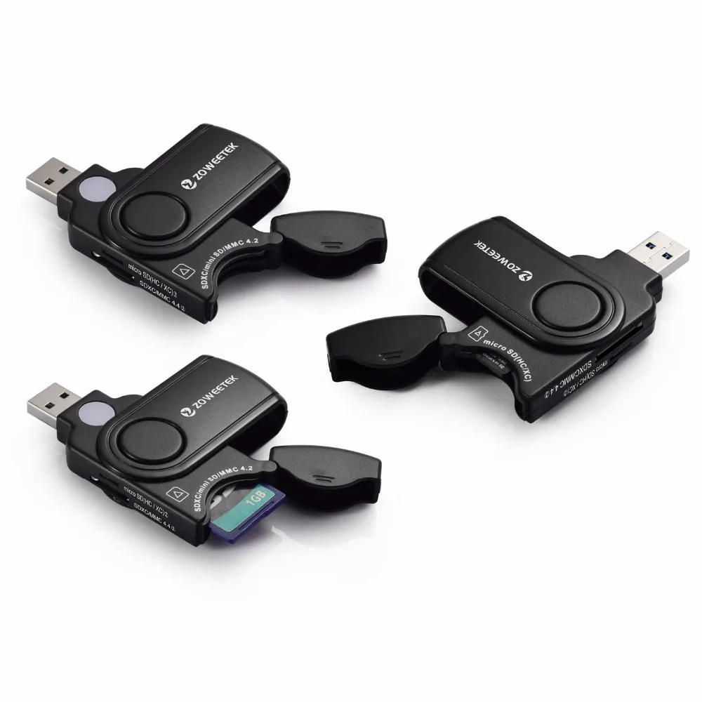 Zoweetek ZW-CR01 USB 3,0 считыватель смарт-карт памяти 4 порта слота DOD военный/CAC общий доступ/банковские карты ID/SD/Micro SD/TF карты