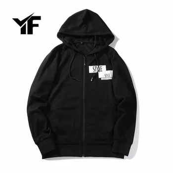 

YF Wholesale Plain Hoodies Baseball Uniform black/white Hoody Men Cotton