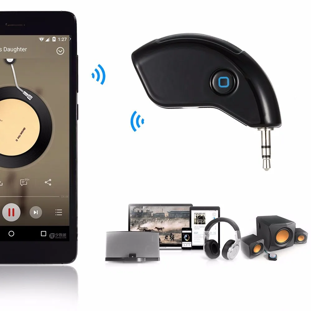 

Super Mini Bluetooth Car Kit Bluetooth Receiver Hands-free AUX Output Adapter For Music and Mobile Phone dfdf