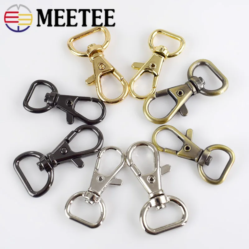 

4Pcs Bag Strap Buckles Metal Clasps Lobster For Handbag Dog Collar Keychain Swivel Trigger Clips Snap Hook DIY Accessories