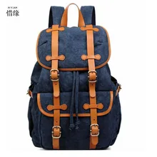 XIYUAN брендовый мужской рюкзак из парусины для колледжа, студентов, школы, синий рюкзак, повседневные Рюкзаки для ноутбука, женский рюкзак Mochila, подарки