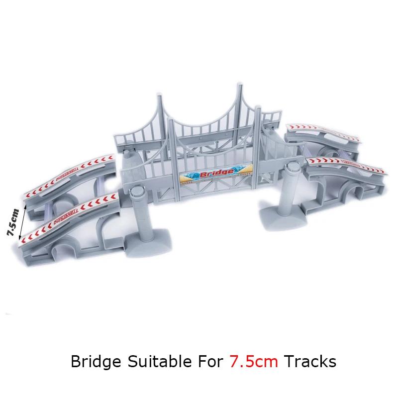 Волшебные треки для забавных аксессуаров, поворотный стол, арочный мост, перекресток для 7,5 см, светящиеся гоночные треки, креативные игрушки, подарки для детей