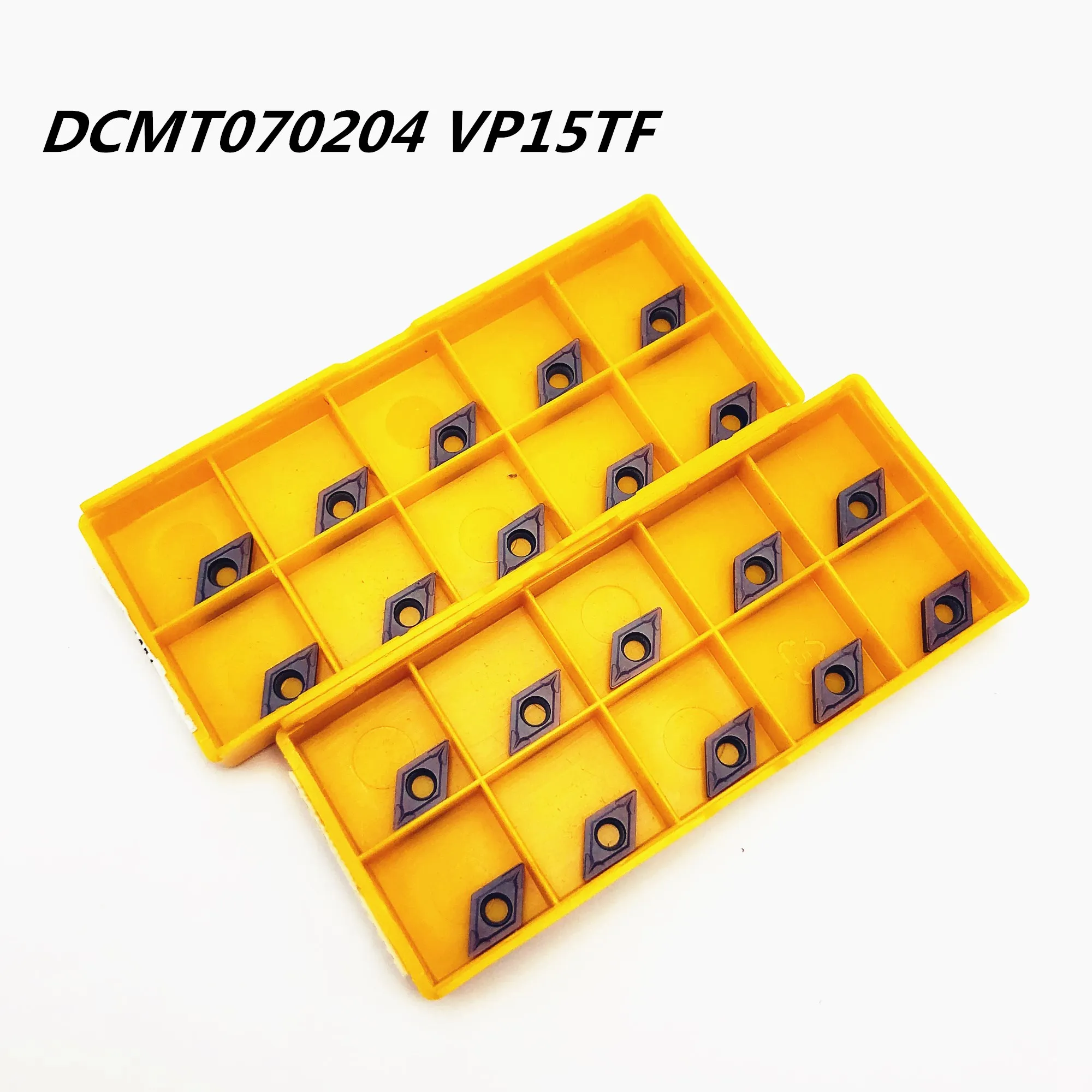 

100PCS Lathe tool DCMT070204 VP15TF Carbide tool External metal turning tools DCMT070204 Lathe milling machine CNC tool