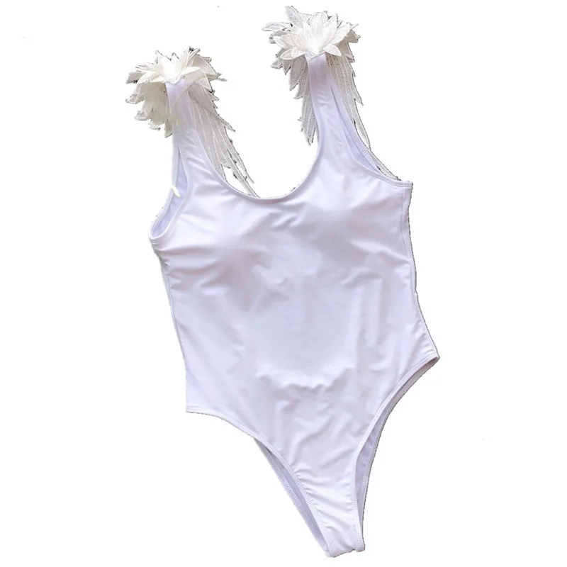 Одинаковый женский купальник для всей семьи, для мамы и дочки, для взрослых и детей, для маленькой девочки, Цельный купальник бикини, купальный костюм, пляжная одежда - Цвет: White
