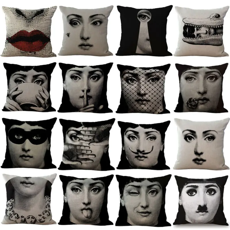 Хлопок белье Винтаж rosenthal Piero fornasetti лицо наволочка талии чехол для подушки новые мягкие номер подарки односторонние печати