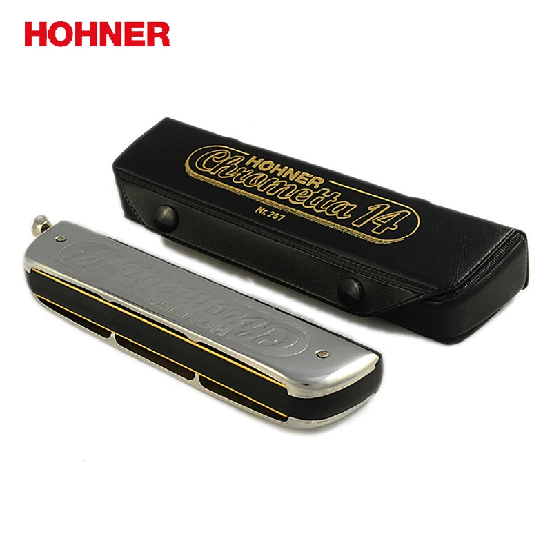 Hohner 257 14 отверстий Хроматическая арфа Chrometta Губная гармошка Клавиша C Major|Губная