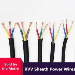 100 см RVV 3 основной проводной кабель для машины наружная кабельная оболочка 2,5 квадратный национальный стандарт Чистая медь силовые кабели