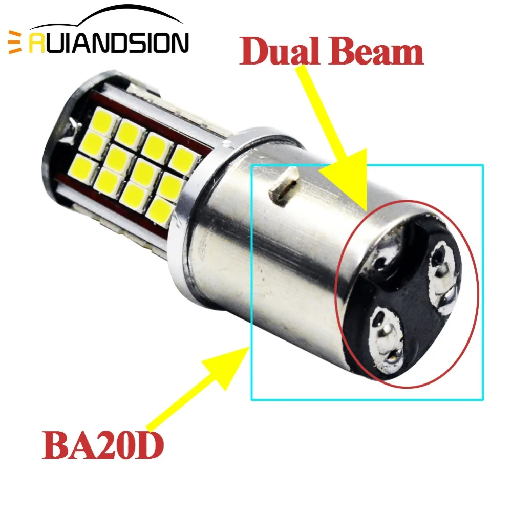 DC6V светодиодная фара мотоцикла Скутер лампы H6 Ba20d 6000 k свет вездеход Мотоцикл аксессуары противотуманные фары для Suzuki для Honda и т. д