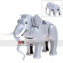 10 шт./лот PG1080 Слон Милые Животные Строительные блоки Набор Модель Кирпичи обучающая игрушка для детей