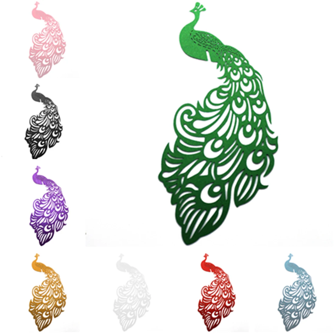 

50pcs Laser Cutting Peacock Design Place Escort Cup Card Wedding Party Wine Glass Paper Card Party Table Place Name Card