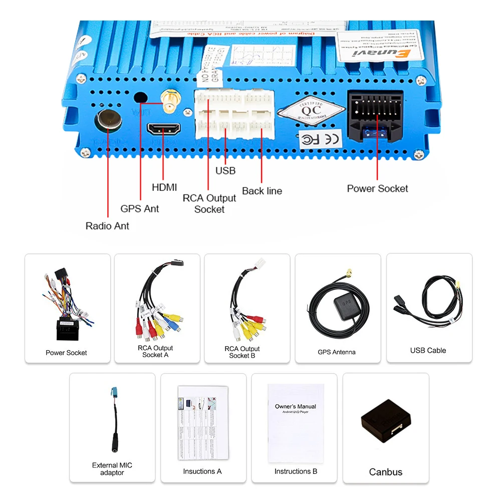 Clearance Eunavi Android 9.0 2 DIN Car GPS PLAYER for Seat Altea Toledo VW GOLF 5/6 Polo Passat B6 CC Tiguan Touran RADIO RK3399 4G+64G 5